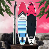 The Pike paddleboard against a colorful background.